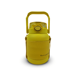 Ashvara Traders Stainless Steel Insulated Bottle with Strap – 800 ml | Dual Cap Hot & Cold Water Bottle for Kids / School / Office / Travel